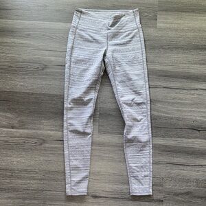 Gray Textured Leggings